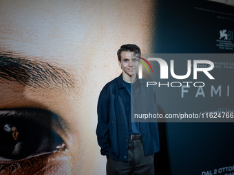 Actor Francesco Gheghi attends the ''Familia'' photocall at Cinema Adriano in Rome, Italy, on September 30, 2024. (