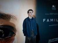 Actor Francesco Gheghi attends the ''Familia'' photocall at Cinema Adriano in Rome, Italy, on September 30, 2024. (