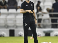 Al Sadd FC Head Coach Felix Sanchez Bas reacts during the AFC Champions League elite west football match between Qatar's Al Sadd SC and Iran...