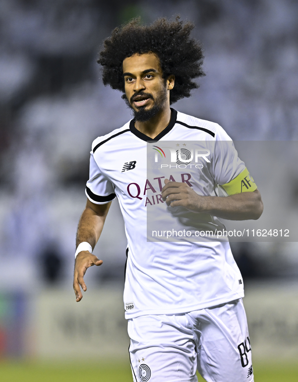 Akram Hassan Afif of Al Sadd SC plays during the AFC Champions League elite west football match between Qatar's Al Sadd SC and Iran's Estegh...