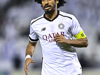 Akram Hassan Afif of Al Sadd SC plays during the AFC Champions League elite west football match between Qatar's Al Sadd SC and Iran's Estegh...