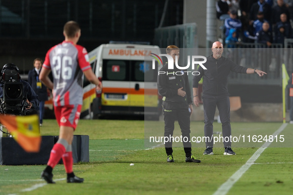 Rolando Maran, Head Coach of Brescia Calcio FC, during the Italian Serie B soccer championship match between Brescia Calcio FC and US Cremon...