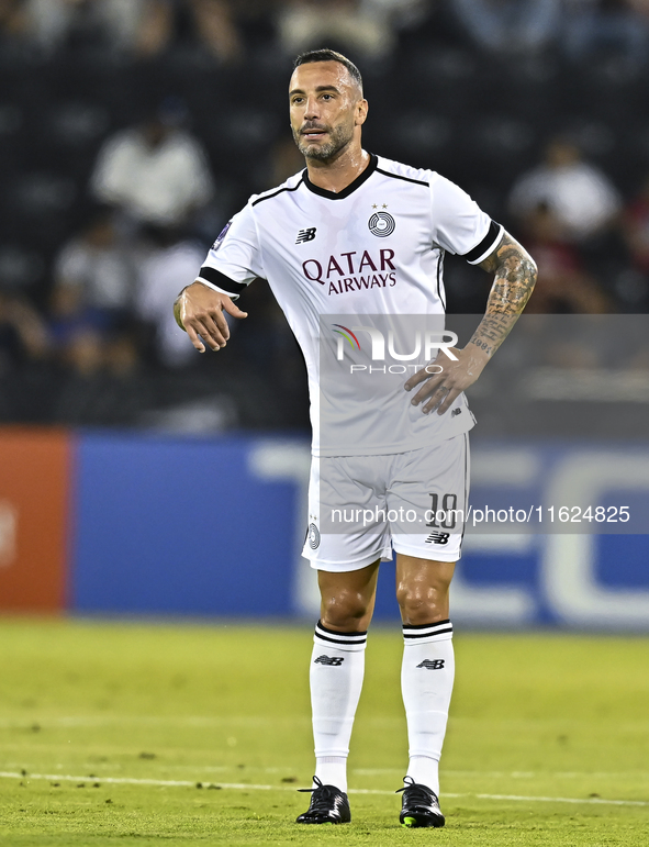 Guilherme Torres of Al Sadd SC plays during the AFC Champions League elite west football match between Qatar's Al Sadd SC and Iran's Esteghl...