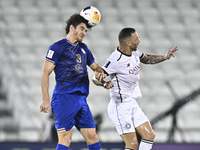 Guilherme Torres of Al Sadd SC battles for the ball with Gustavo Blanco of Esteghlal FC during the AFC Champions League elite west football...