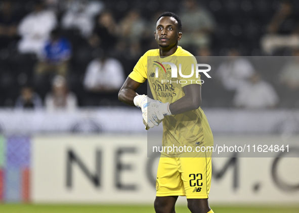 Meshaal Aissa Barsham of Al Sadd SC plays during the AFC Champions League elite west football match between Qatar's Al Sadd SC and Iran's Es...