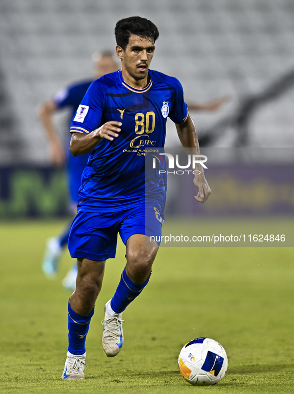 Mohammadhossein Eslamiof of Esteghlal FC plays during the AFC Champions League elite west football match between Qatar's Al Sadd SC and Iran...