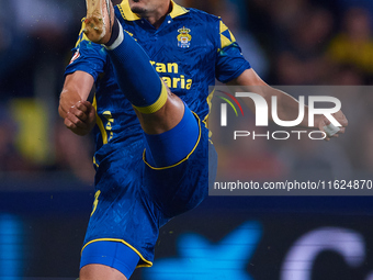 Alex Munoz of UD Las Palmas is in action during the LaLiga EA Sports match between Villarreal CF and UD Las Palmas at Estadio de la Ceramica...