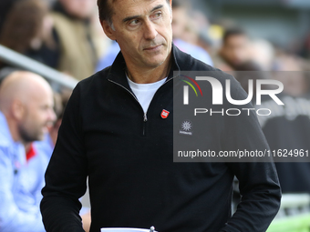 West Ham Manager Julen Lopetegui before the Premier League match between Brentford and West Ham United at the Gtech Community Stadium in Bre...