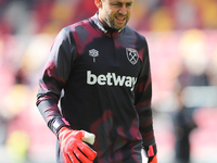 West Ham's number 1 goalkeeper Lukasz Fabianski starts on the bench for the Premier League match between Brentford and West Ham United at th...