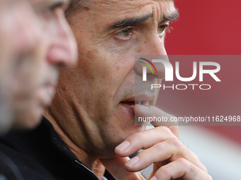 Julen Lopetegui before the Premier League match between Brentford and West Ham United at the Gtech Community Stadium in Brentford, England,...