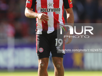 Bryan Mbuemo of Brentford during the Premier League match between Brentford and West Ham United at the Gtech Community Stadium in Brentford,...