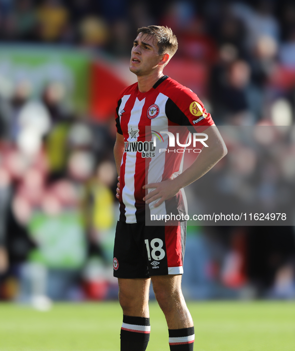 Yehor Yarmoliuk of Brentford at the final whistle during the Premier League match between Brentford and West Ham United at the Gtech Communi...