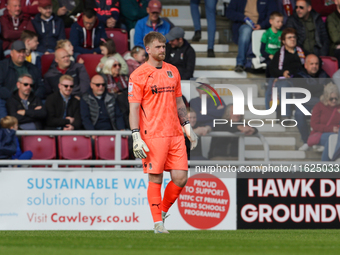 Northampton Town's keeper Lee Burge during the first half of the Sky Bet League 1 match between Northampton Town and Mansfield Town at the P...