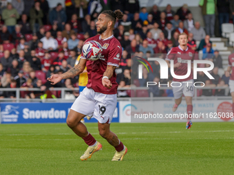 Northampton Town's Tyler Roberts during the first half of the Sky Bet League 1 match between Northampton Town and Mansfield Town at the PTS...