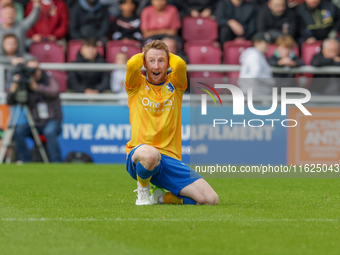 Stephen Quinn of Mansfield Town during the first half of the Sky Bet League 1 match between Northampton Town and Mansfield Town at the PTS A...