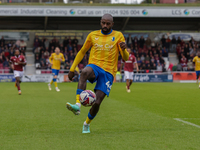 Mansfield Town's Hiram Boateng during the second half of the Sky Bet League 1 match between Northampton Town and Mansfield Town at the PTS A...