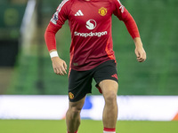 Harry Amass of Manchester United on the ball during the Premier League 2 match between Norwich City and Manchester United at Carrow Road in...