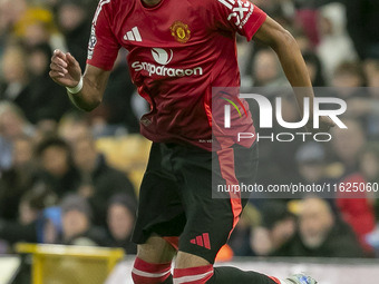 Ethan Williams of Manchester United on the ball during the Premier League 2 match between Norwich City and Manchester United at Carrow Road...