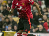 Ethan Williams of Manchester United on the ball during the Premier League 2 match between Norwich City and Manchester United at Carrow Road...