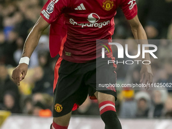 Ethan Williams of Manchester United on the ball during the Premier League 2 match between Norwich City and Manchester United at Carrow Road...