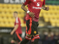 Ethan Williams of Manchester United during the Premier League 2 match between Norwich City and Manchester United at Carrow Road in Norwich,...