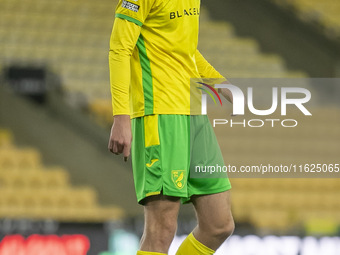 Charlie Wilson of Norwich City during the Premier League 2 match between Norwich City and Manchester United at Carrow Road in Norwich, Engla...