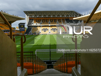 A general view of the stadium during the Premier League match between Wolverhampton Wanderers and Liverpool at Molineux in Wolverhampton, En...