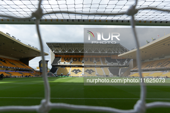 A general view of the stadium during the Premier League match between Wolverhampton Wanderers and Liverpool at Molineux in Wolverhampton, En...