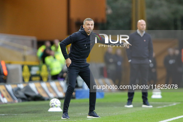 Wolverhampton Wanderers manager Gary O'Neil during the Premier League match between Wolverhampton Wanderers and Liverpool at Molineux in Wol...