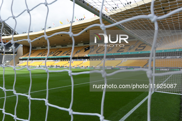 A general view of the stadium during the Premier League match between Wolverhampton Wanderers and Liverpool at Molineux in Wolverhampton, En...