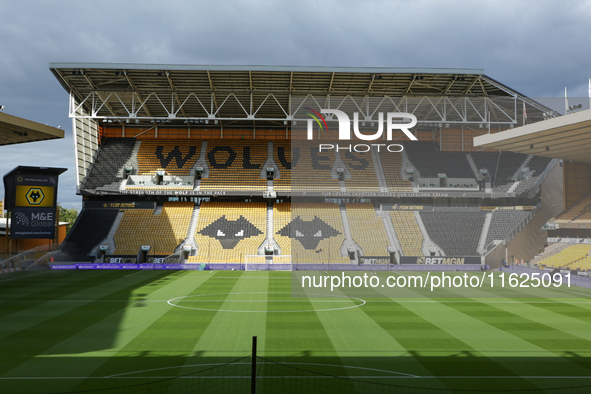 A general view of the stadium during the Premier League match between Wolverhampton Wanderers and Liverpool at Molineux in Wolverhampton, En...