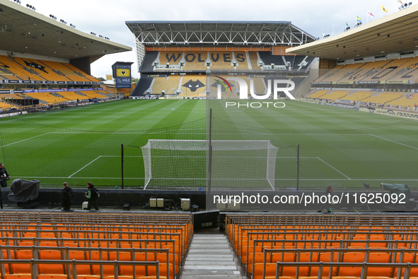 A general view of the stadium during the Premier League match between Wolverhampton Wanderers and Liverpool at Molineux in Wolverhampton, En...