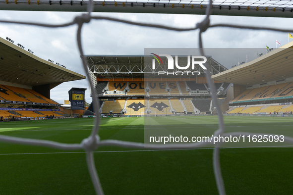 A general view of the stadium during the Premier League match between Wolverhampton Wanderers and Liverpool at Molineux in Wolverhampton, En...