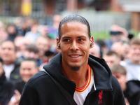 Virgil van Dijk of Liverpool arrives for the Premier League match between Wolverhampton Wanderers and Liverpool at Molineux in Wolverhampton...