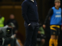 Liverpool manager Arne Slot looks on during the Premier League match between Wolverhampton Wanderers and Liverpool at Molineux in Wolverhamp...