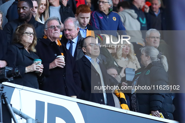 Wolves chairman Jeff Shi during the Premier League match between Wolverhampton Wanderers and Liverpool at Molineux in Wolverhampton, England...