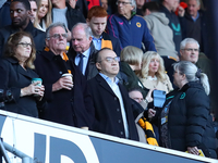 Wolves chairman Jeff Shi during the Premier League match between Wolverhampton Wanderers and Liverpool at Molineux in Wolverhampton, England...