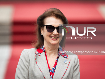 Argentina's Foreign Minister Diana Mondino attends an event at the monument to Libertador General San Martin in Buenos Aires, Argentina, on...