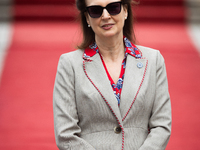 Argentina's Foreign Minister Diana Mondino attends an event at the monument to Libertador General San Martin in Buenos Aires, Argentina, on...