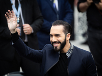 El Salvador's President Nayib Bukele attends an event at the monument to Libertador General San Martin in Buenos Aires, Argentina, on Septem...