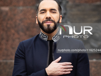 El Salvador's President Nayib Bukele attends an event at the monument to Libertador General San Martin in Buenos Aires, Argentina, on Septem...