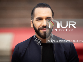 El Salvador's President Nayib Bukele attends an event at the monument to Libertador General San Martin in Buenos Aires, Argentina, on Septem...