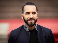 El Salvador's President Nayib Bukele attends an event at the monument to Libertador General San Martin in Buenos Aires, Argentina, on Septem...