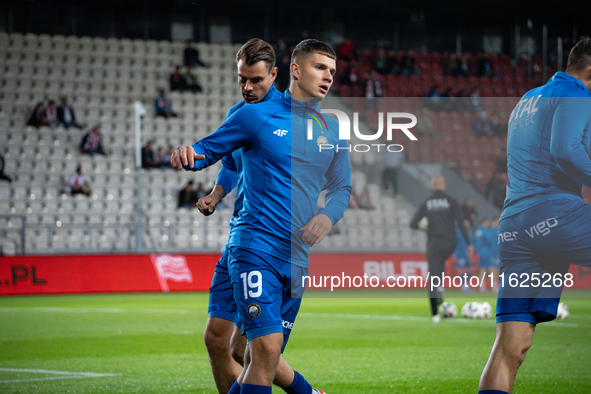 Dawid Tkacz plays during the game between KS Cracovia and Stal Mielec in Krakow, Poland, on September 30, 2024. PKO BP Ekstraklasa, Polish f...