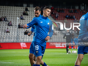 Dawid Tkacz plays during the game between KS Cracovia and Stal Mielec in Krakow, Poland, on September 30, 2024. PKO BP Ekstraklasa, Polish f...