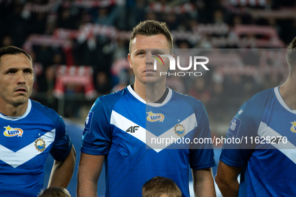 Mateusz Matras participates in the game between KS Cracovia and Stal Mielec in Krakow, Poland, on September 30, 2024. PKO BP Ekstraklasa, Po...