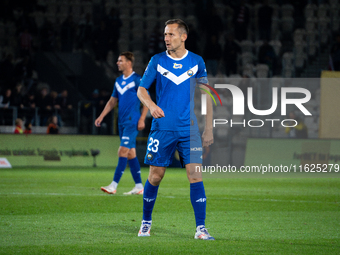 Krystian Getinger participates in the game between KS Cracovia and Stal Mielec in Krakow, Poland, on September 30, 2024. PKO BP Ekstraklasa,...