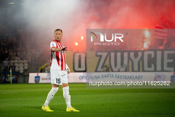 Kamil Glik participates in the game between KS Cracovia and Stal Mielec in Krakow, Poland, on September 30, 2024. PKO BP Ekstraklasa, Polish...