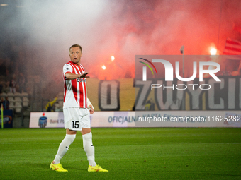 Kamil Glik participates in the game between KS Cracovia and Stal Mielec in Krakow, Poland, on September 30, 2024. PKO BP Ekstraklasa, Polish...