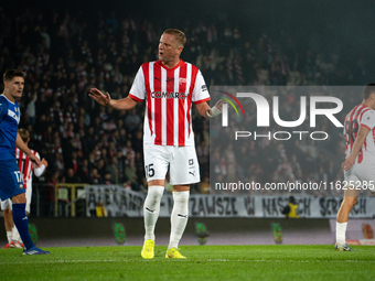 Kamil Glik participates in the game between KS Cracovia and Stal Mielec in Krakow, Poland, on September 30, 2024. PKO BP Ekstraklasa, Polish...